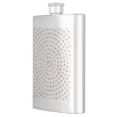 8 onces. Flacon d'acier inoxydable, motif floral (Gauche)