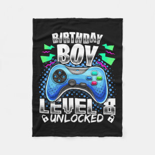 8 Ontgrendeld Video Game 8e Verjaardag Gamer Gift Fleece Deken