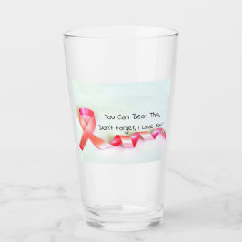 8 oz Breast Cancer Water Glass door Zazz_it Glas