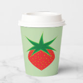 8 oz de fraise. Gobelets en papier (Verso)