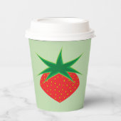 8 oz de fraise. Gobelets en papier (Recto)