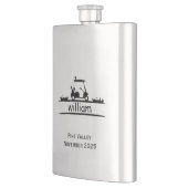  8 oz Stainless Steel Custom Gift for Golfers Flacon (Links)