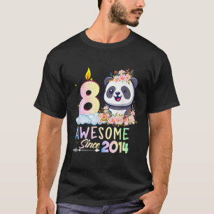 8 Panda Eenhoorn Geweldige sinds 2014 T-shirt
