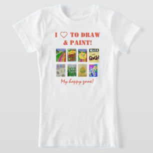 8-paneelfoto- en tekstweergave-T-Shir personaliser T-shirt