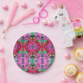 8 Papier Bord Roze/Rood Poinsettia (Feest)