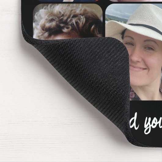 8 photo collage black white muismat (Hoek)