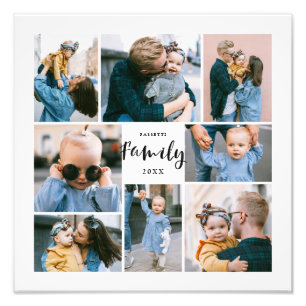 8 Photo Collage Moderne Famille Design   Blanc