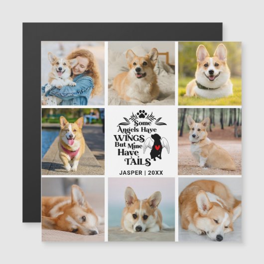 8 Photo Collage Perte de chien Souvenir Carte magn (Devant / Derrière)