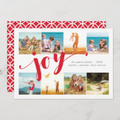 8 Photo Joy Collage Carte photo de vacances (Devant / Derrière)