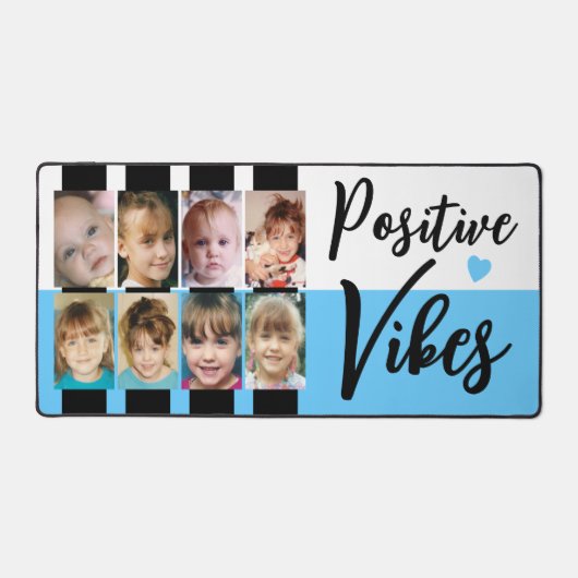 8 photos positives vibes rayures noir bleu (Recto)