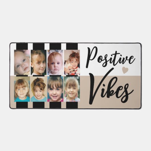 8 photos positives vibes rayures noir brun (Recto)