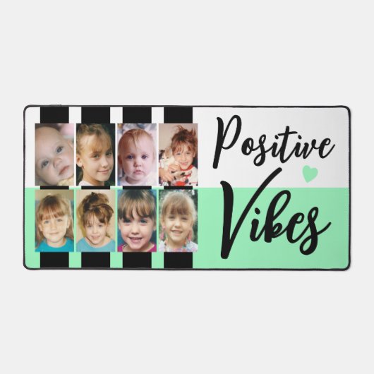 8 photos positives vibes rayures noir vert (Recto)