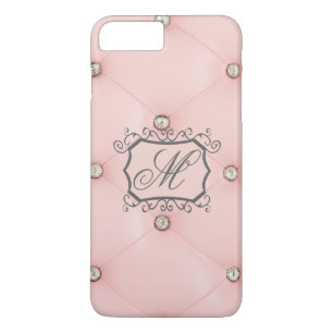 8 Plus/7 Plus Diamond Bling rose Tufted Monogram iPhone 7+ Coque