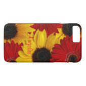 8 Plus/7 Plus Red Gerbera Daisy Yellow Sunflower iPhone 6 coque (Dos (Horizontal))