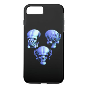 8 Plus/7 Plus Voir Hear Speak No Evil Skulls iPhone 7 Coque