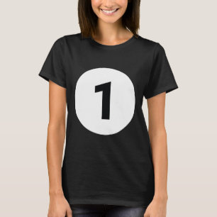 8 Pool Ball 1 Biljart Kostuum Halloween Groep Ma T-shirt
