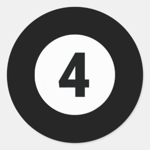 8 Pool Ball 4 Biljart Kostuum Halloween Groep Ma Ronde Sticker