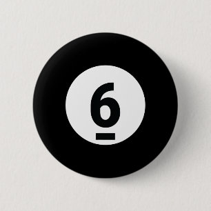 8 Pool Ball 6 Biljart Kostuum Halloween Groep Ma Ronde Button 5,7 Cm