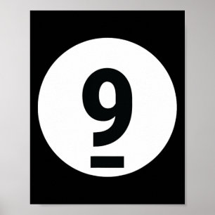 8 Pool Ball 9 Biljart Kostuum Halloween Groep Ma Poster