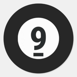 8 Pool Ball 9 Biljart Kostuum Halloween Groep Ma Ronde Sticker