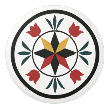 8-Pt Star Tulpen Pennsylvania Nederlandse Hex Sign