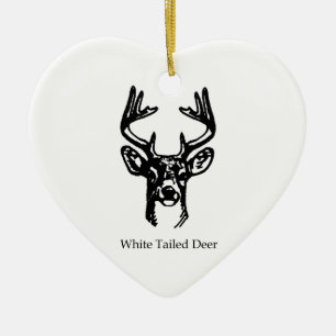 8-punts Buck White Tail Deal Keramisch Ornament