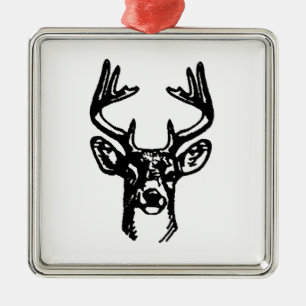 8-punts Buck White Tail Deal Metalen Ornament