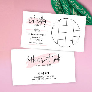 8"Ronde Cake Snijgids 2x2 Gebeurtenisporties Informatiekaartje