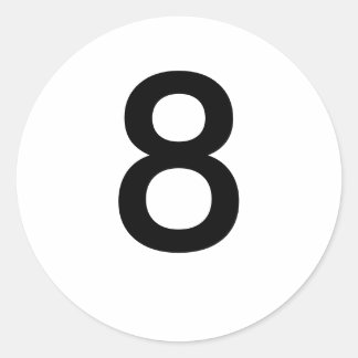 8 RONDE STICKER