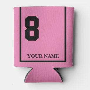 8 Roze met Zwart Paard Zadeldeken Custom Blikjeskoeler