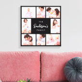 8 Sections Family Photo in Black Frame Canvas Afdruk (Insitu (Woonkamer))