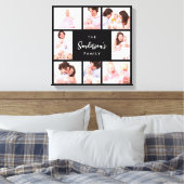 8 Sections Family Photo in Black Frame Canvas Afdruk (Insitu (Slaapkamer))