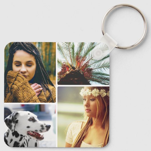 8 Sleutelhanger met dubbelzijdig metaalkorrelig fo (Achterkant)