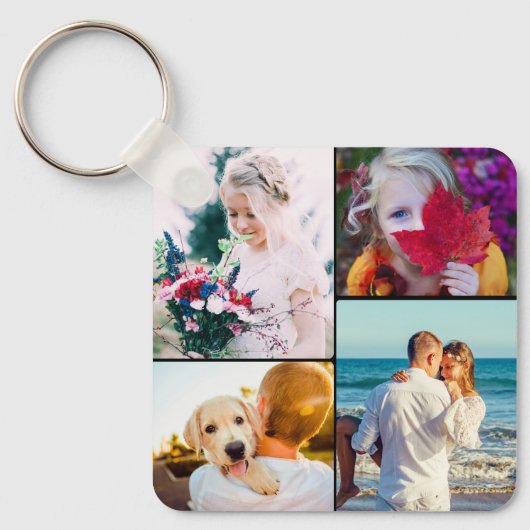 8 Sleutelhanger met dubbelzijdig metaalkorrelig fo (Voorkant)