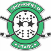 8" Springfield Stars Venster Klinken Sticker (Voorkant)