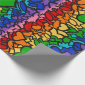 8-Stripe Rainbow Pride Squiggle Cadeaupapier (Hoek)