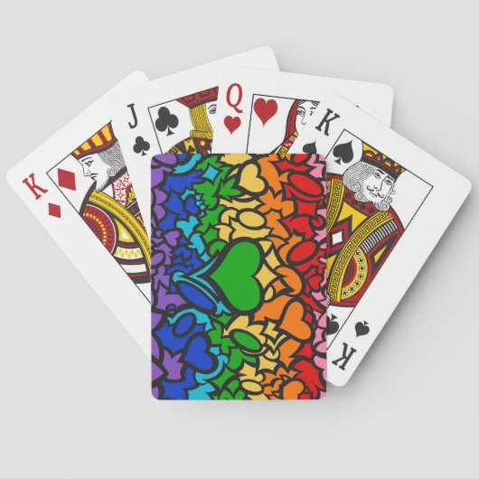 8-Stripe Rainbow Pride Squiggle Pokerkaarten (Achterkant)