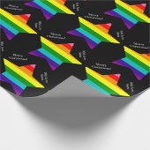 8 Stripes LGBT Pride Flag Stars LGBTQ Kerstmis WR Cadeaupapier (Hoek)