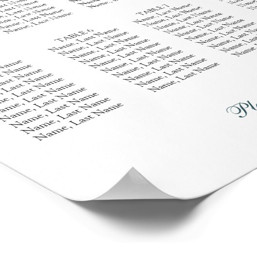 8 Tabellen Poster (Hoek)