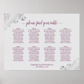 8 Tableau Mariage Cassis Cassis violet & gris (Devant)