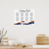 8 Tableau Mariage   Drapeaux arc-en-ciel gris (Cuisine)