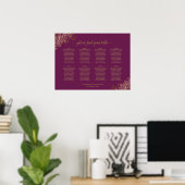 8 Tableau Mariage Platine magenta et or (Bureau à domicile)