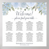 8 Tableau Mariage Tableau Siège Rose Boho bleu Dus (Devant)