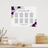 8 Tableau Roses violets Élégant tableau de mariage (Cuisine)
