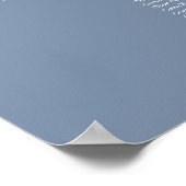 8 Tableaux Mariage Planche Tableau Bleu Dusty (Coin)