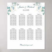 8 Tableaux Poster de la carte d'assise (Devant)