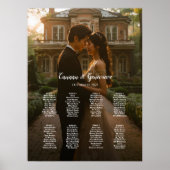 8 tables élégant tableau de sièges mariage photo (Devant)