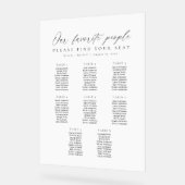 8 Tables Favorite People Acrylic Seating Chart (Angle)