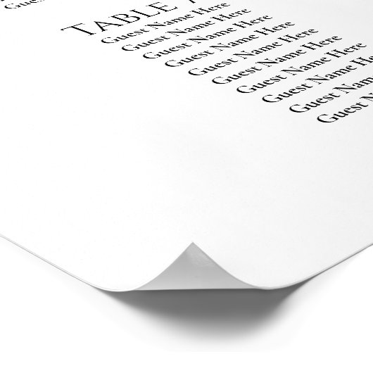 8 tafels groen elegante bruiloft zitgrafiek poster (Hoek)