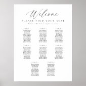 8 Tafels Welkom Zitplaatskaart Poster (Voorkant)